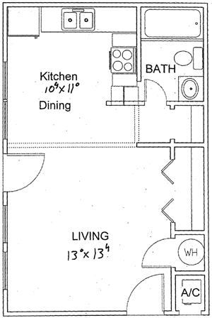 Efficiency - 393 Sq. Ft.*